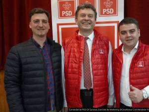 Gheorghe Șoldan alături de primarul PSD al comunei Panaci, Vasile Cozan