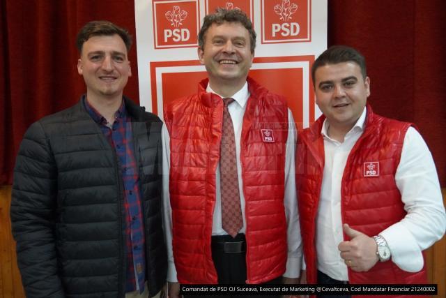 Gheorghe Șoldan alături de primarul PSD al comunei Panaci, Vasile Cozan