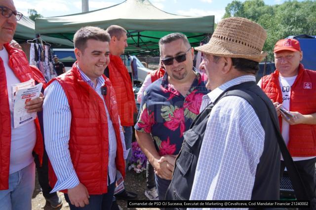 Gheorghe Șoldan a discutat cu sute de oameni în piața din comuna Arbore