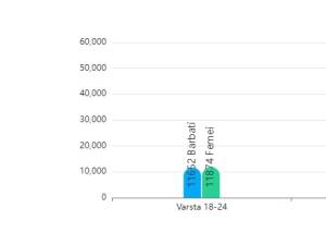 Prezența la vot la ora 20,00, pe categorii de vârstă