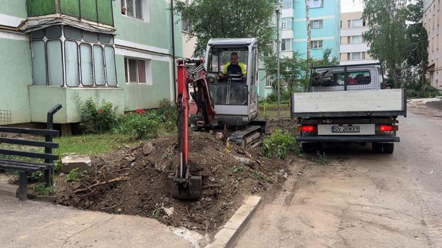 Lucrări de modernizare începute pe strada Luceafărului, din cartierul George Enescu