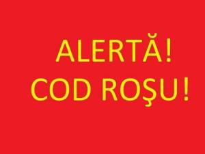 O nouă avertizare Cod Roșu, pe altă zonă a județului