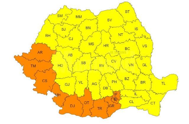 Cod galben de caniculă și disconfort termic ridicat, în întreaga țară