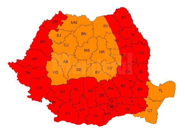 Cod rosu de caniculă - 13-14 iulie