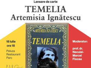 „Temelia”, cea mai recentă carte semnată de scriitoarea Artemisia Ignătescu, în vârstă de 96 de ani, va fi lansată la Câmpulung Moldovenesc