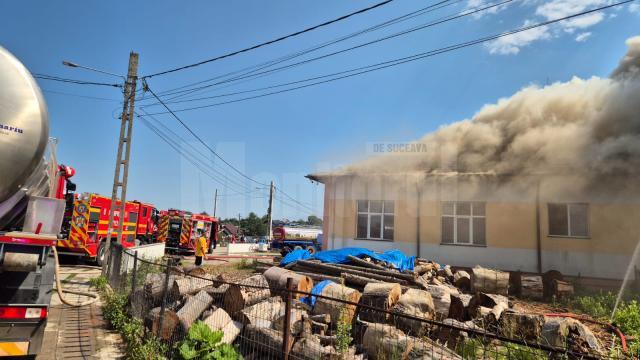 Incendiu puternic la școala din satul Herla, comuna Slatina