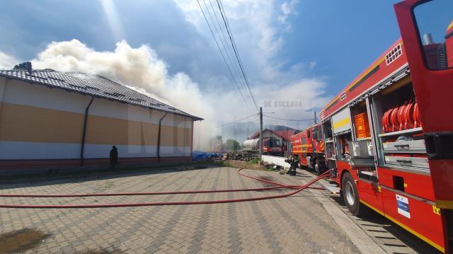 Incendiu puternic la școala din satul Herla, comuna Slatina