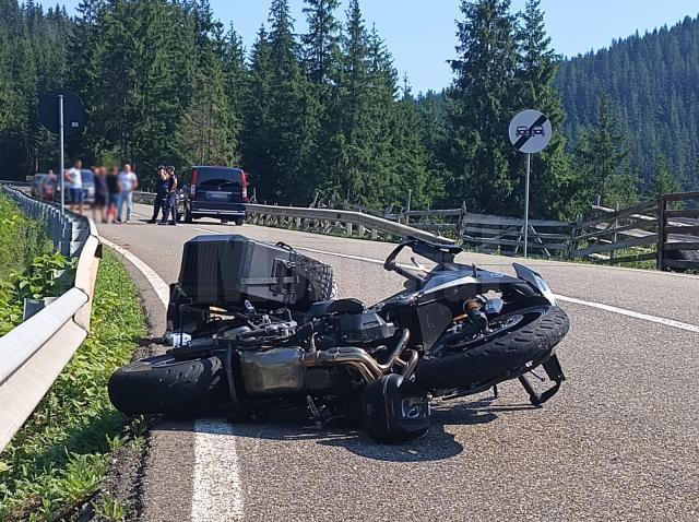 Motocicleta implicată în accident