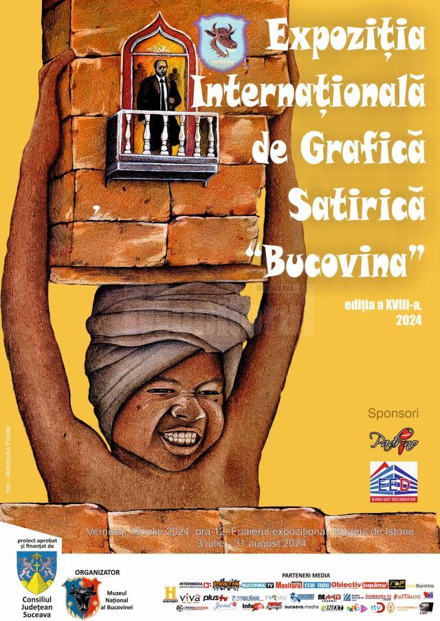 Expoziția Internațională de Grafică Satirică „Bucovina”, ediția a XVIII-a, va fi vernisată, vineri, la Muzeul de Istorie