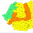 Jumătate din județ este sub cod galben și cealaltă sub cod portocaliu de vreme rea