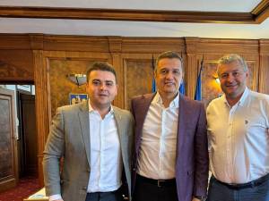 Gheorghe Șoldan alături de ministrul Sorin Grindeanu și primarul Cătălin Coman