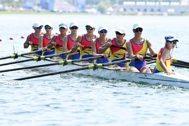 Echipajul feminin de 8+1 al Romaniei a cucerit medalia de aur