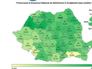 Harta promovarii de la examenul de definitivat