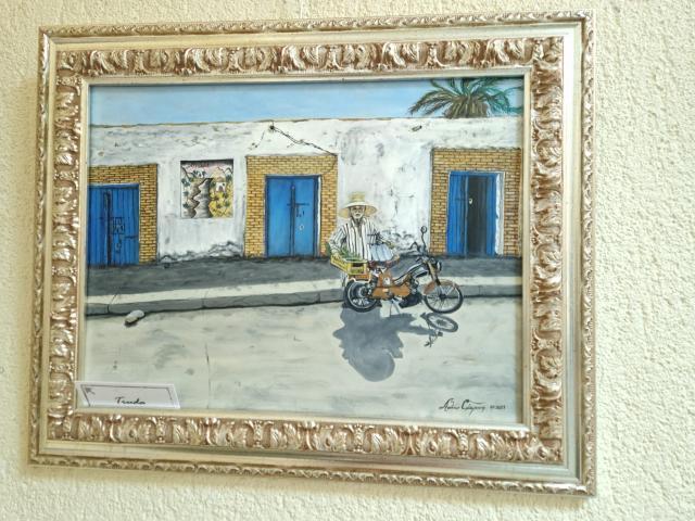 Adina Cimpoeș, artist plastic din Vatra Dornei, a expus „Cugetări”, la Târgu Jiu