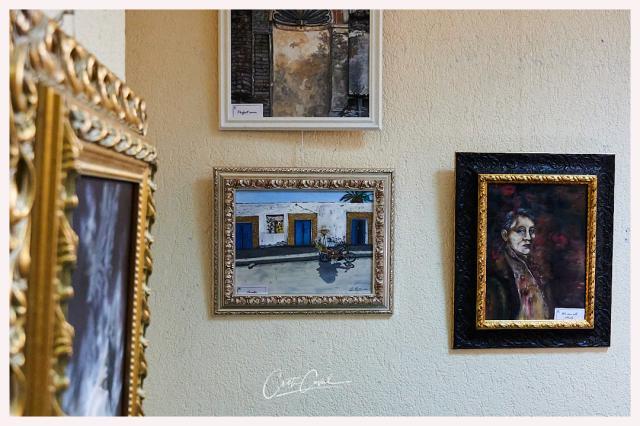 Adina Cimpoeș, artist plastic din Vatra Dornei, a expus „Cugetări”, la Târgu Jiu