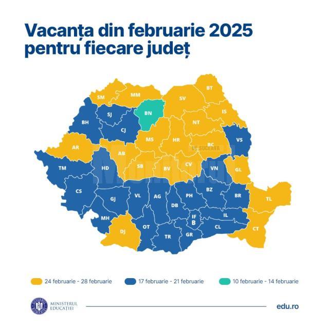 Vacanța de schi sau mobilă pentru fiecare judeţ