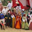 Salve de tun și parada trupelor participante în șanțul Cetății Suceava, la deschiderea oficială a Festivalului Medieval