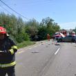 Accidentul cu trei mașini de pe E 85, de la Bunești, produs din cauza grabei de a depăși