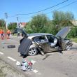 Accidentul cu trei mașini de pe E 85, de la Bunești, produs din cauza grabei de a depăși