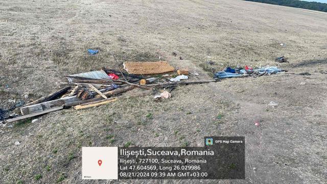 Primăria Ilișești, amendată drastic pentru deșeuri abandonate în câmp