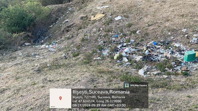 Primăria Ilișești, amendată drastic pentru deșeuri abandonate în câmp