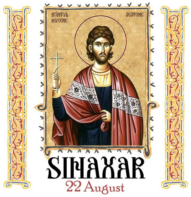 Sinaxar 22 august 2024