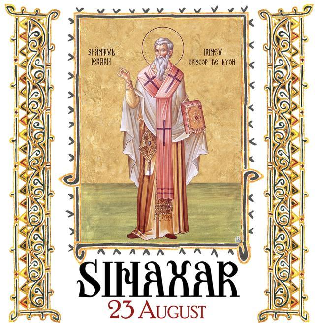 Sinaxar 23 august 2024