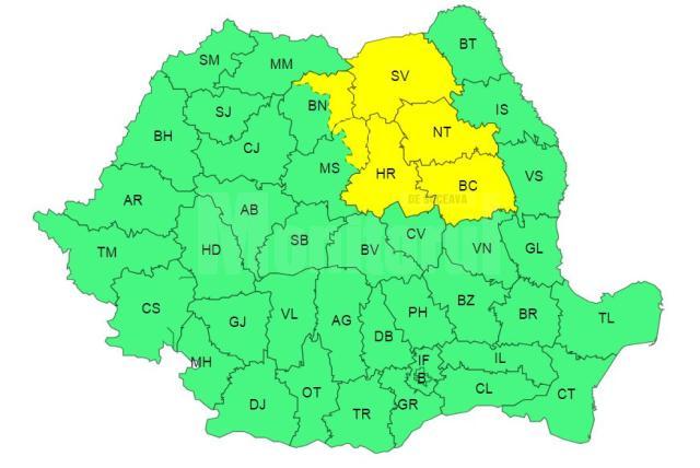 Cod galben instabilitate atmosferica 26-27 august
