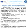 COMUNICAT DE PRESĂ PRIVIND ÎNCEPEREA PROIECTULUI