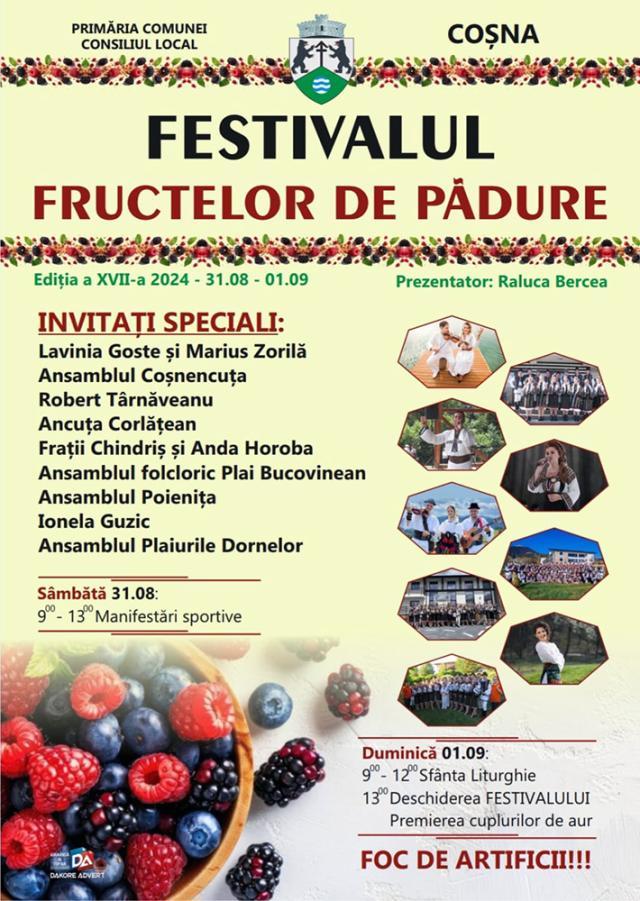 A XVII-a ediție a Festivalului fructelor de pădure la Coșna