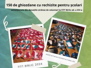 150 de ghiozdane cu rechizite, oferite de Asociaţia Fălticeni Cultural