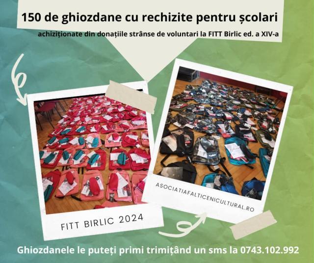 150 de ghiozdane cu rechizite, oferite de Asociaţia Fălticeni Cultural