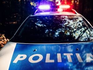 Mașină poliție noaptea (foto generic)