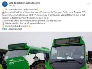 Postare inselatoare card TPL Suceava