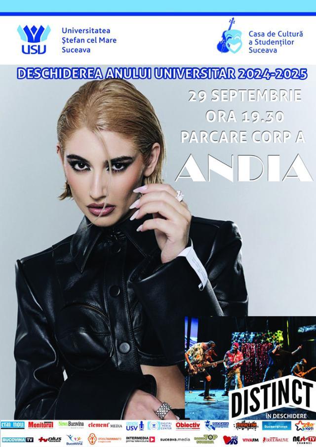 Concert Andia organizat de USV, la Deschiderea Anului Universitar 2024-2025