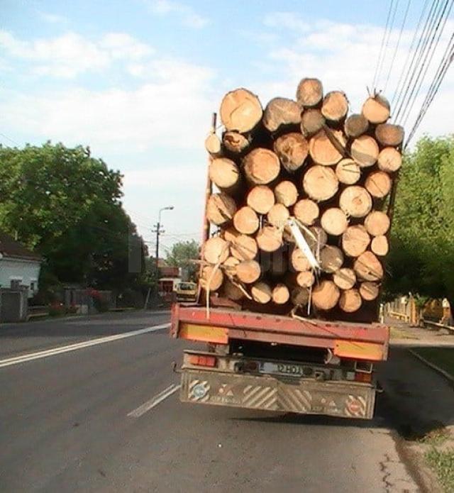 Tir cu lemne (foto generic)