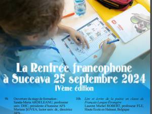 „Începutul de an şcolar francofon la Suceava”, ediția a IV-a, eveniment organizat de Alianța Franceză