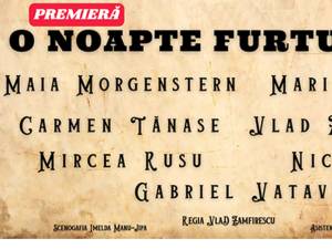 „O noapte furtunoasă”, cu Maia Morgenstern, Marius Manole, Carmen Tănase, Vlad Zamfirescu, pe scena suceveană