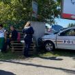 Mașină de poliție, implicată într-un accident rutier, la Șcheia