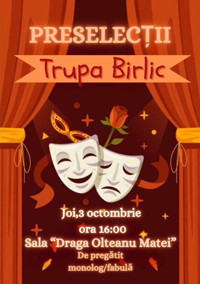 Trupa „Birlic” din Fălticeni caută noi membri pentru viitoarele spectacole