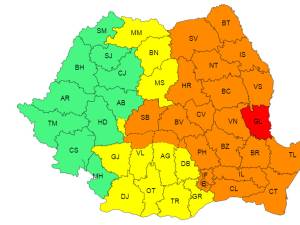 De duminică seară, începând cu ora 20:00, județul Suceava intră sub incidența codului portocaliu de fenomene meteo periculoase