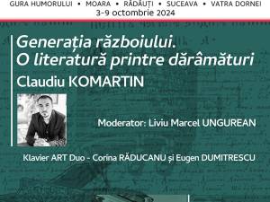 „Generația războiului. O literatură printre dărâmături”, vineri, la Muzeul Național al Bucovinei Suceava