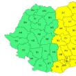 Cod galben de ploi în aproape jumătate de țară, de sâmbătă după-amiază până ...