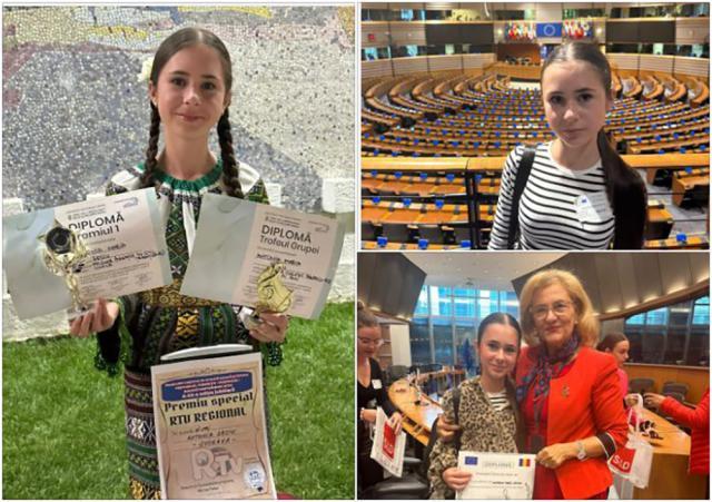 Antonia Seciu, laureată a „Festivalului Tinereții”, a fost premiată cu o excursie la Bruxelles