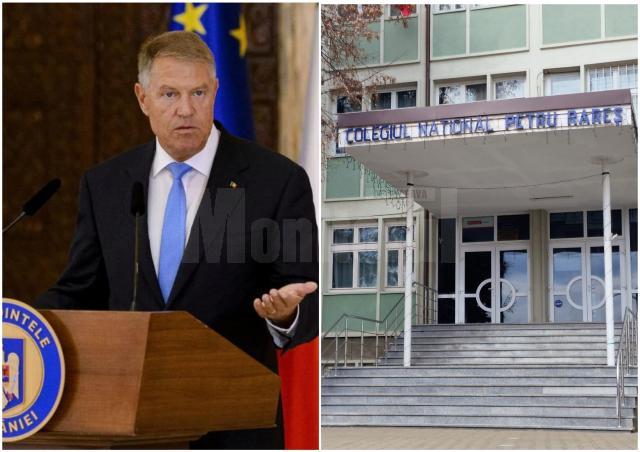 Colegiul ”Petru Rareş” a fost decorat de preşedintele Klaus Iohannis