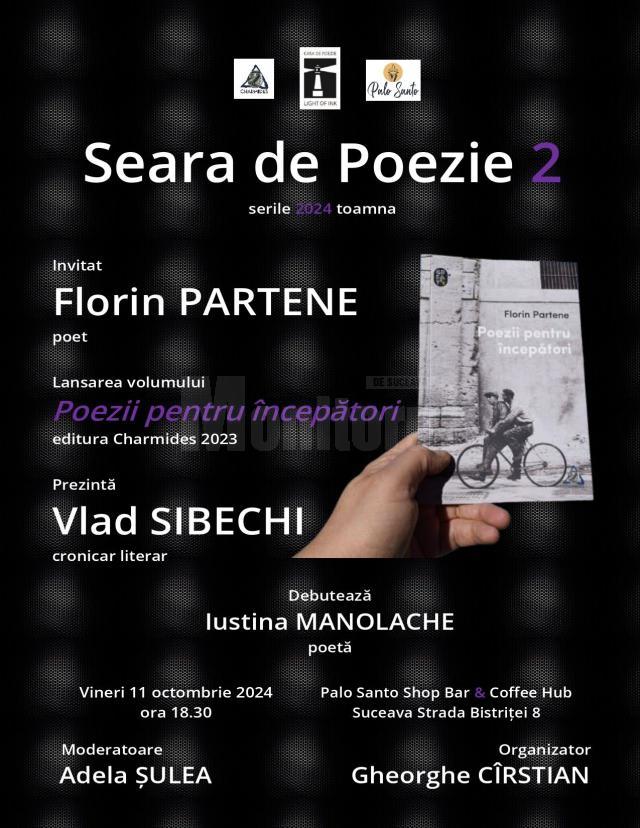 Poetul Florin Partene, invitat special la o nouă seară de poezie organizată de Casa de Poezie Light of ink