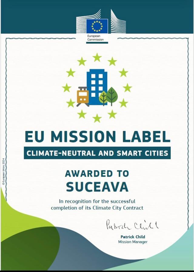 Contractul Climatic pentru Suceava a fost aprobat, fiind primită Eticheta „Orașe inteligente și neutre”