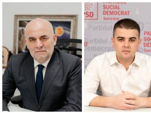 Noul primar al Sucevei, Vasile Rîmbu, și noul președinte al Consiliului Județean, Gheorghe Șoldan