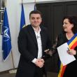 Viitorul președinte al CJ Suceava, Gheorghe Șoldan, și primarul Violeta Țăran