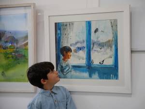 Expoziția „Vremuri și Valuri Călătorii în acuarelă, la Galeria de arta Zamca Foto Mihai Fomin